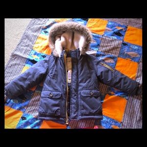 Carter’s 3T Warm Winter Coat w/ Faux Fur Trim